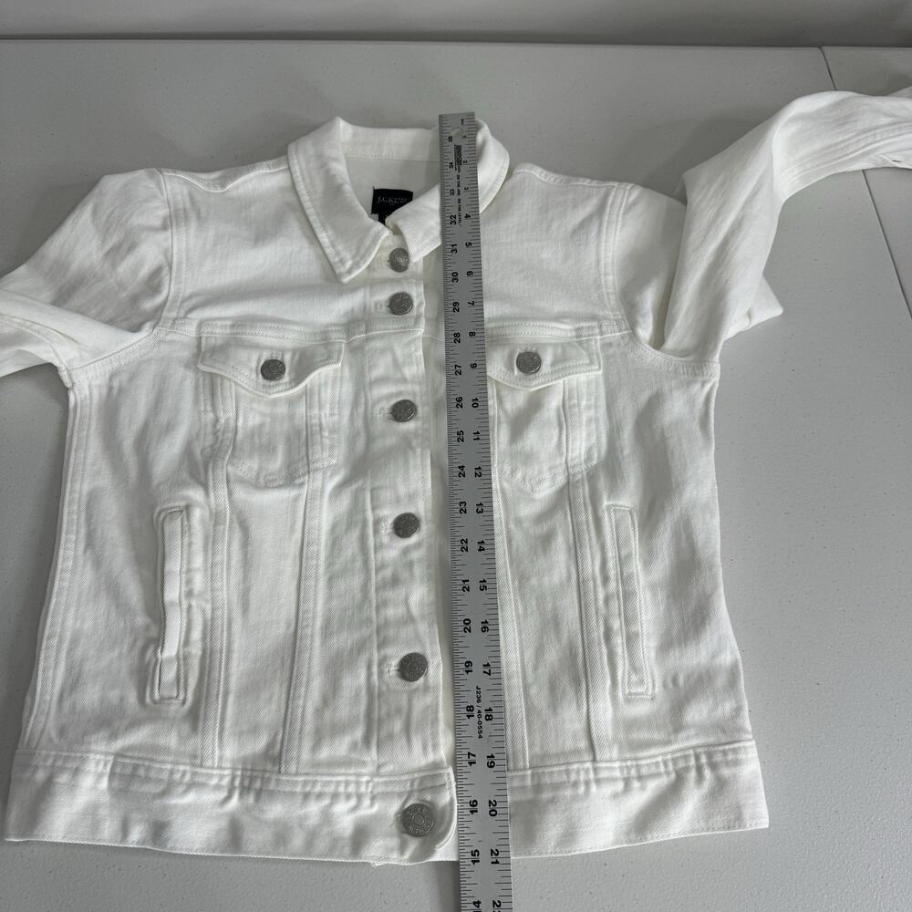 J.Crew Womens Jean Jacket XS White Wash Classic Crop Preppy Old Money Prep 2024 - Picture 6 of 13